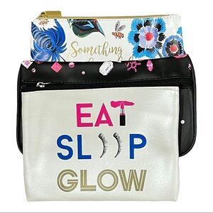 Three Medium Size Makeup Bags/Pouches